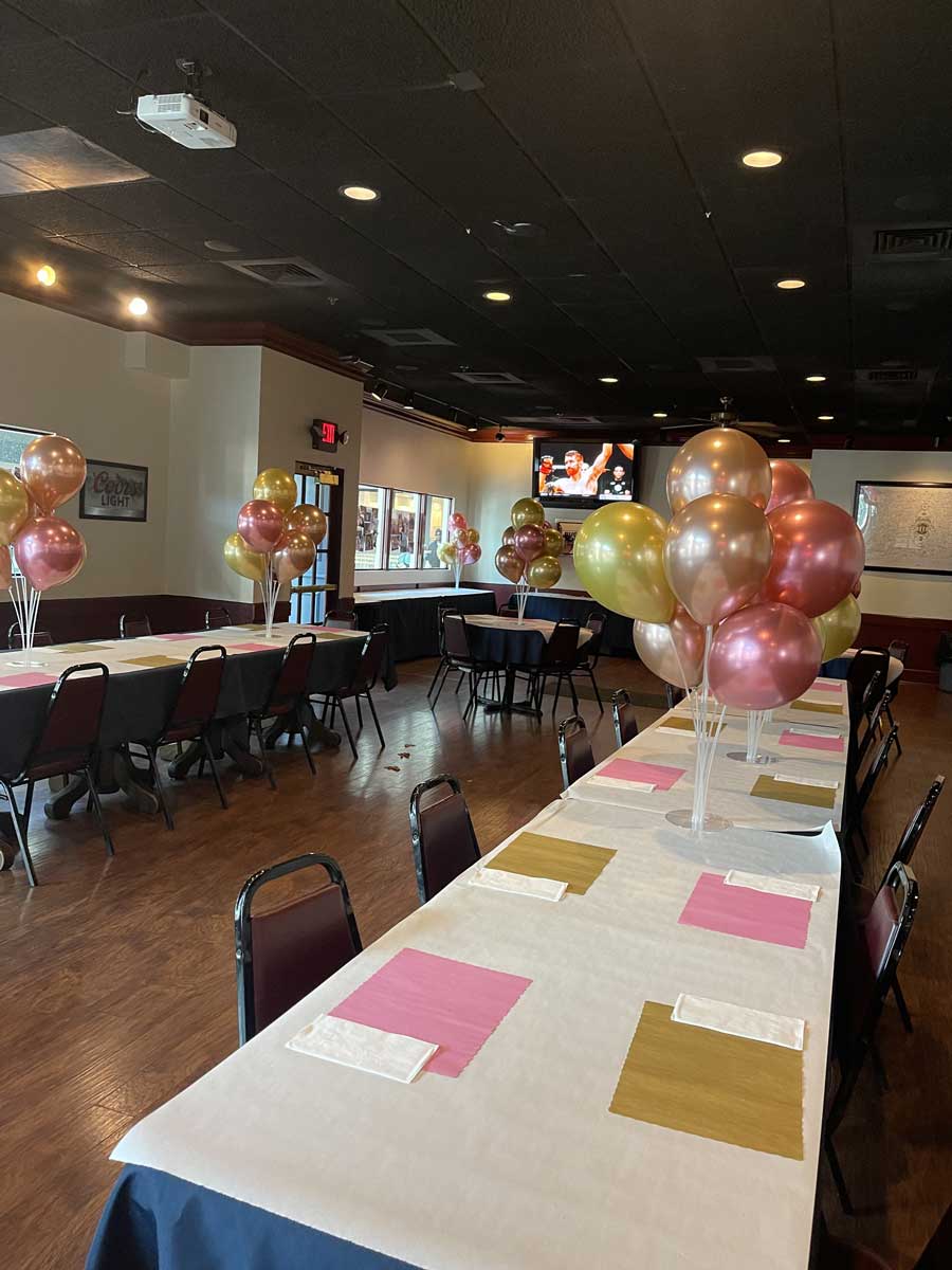 Jakes Pub and Grill Party room set up for event