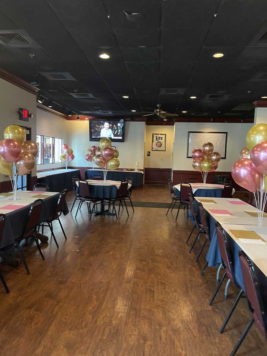 Jakes Pub and Grill Party room set up for event